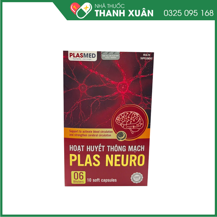 Hoạt huyết thông mạch Plas Neuro tăng cường tuần hoàn máu não